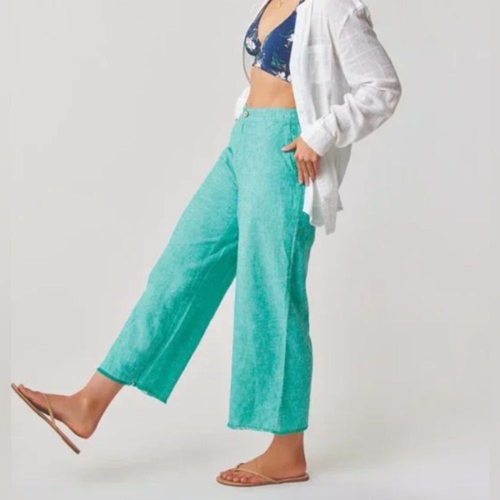Carve Designs - Women’s Wide Leg Chambray Blake Pant Size Small